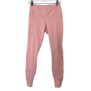 Yogalicious Lux Leggings Yoga Athletic Workout Pants Womens size XS Pink Pockets